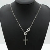 Chic Vintage-Inspired Infinity Cross Pendant Necklace Necklaces - Tophatter Daily Deals