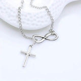 Chic Vintage-Inspired Infinity Cross Pendant Necklace Necklaces - Tophatter Daily Deals