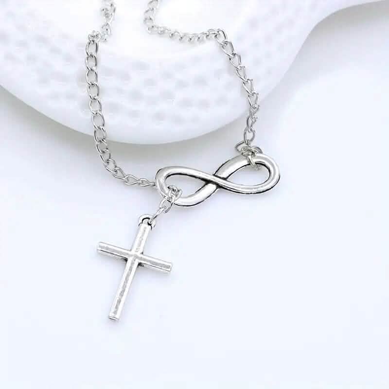 Chic Vintage-Inspired Infinity Cross Pendant Necklace Necklaces - Tophatter Daily Deals