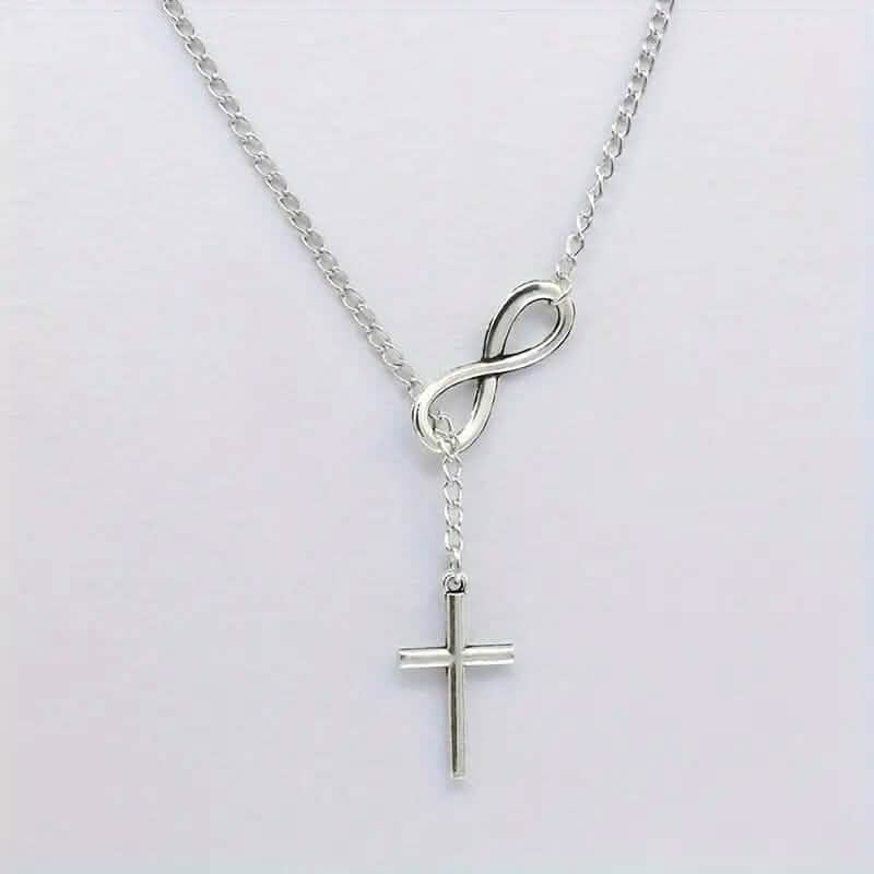 Chic Vintage-Inspired Infinity Cross Pendant Necklace Necklaces - Tophatter Daily Deals
