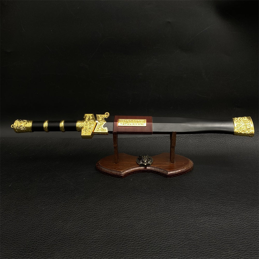 Cool Weapons Chinese Style Swords Metal Tiny Sword Replica 8 Options Chiang's Reed Sword & Stand - Tophatter Daily Deals