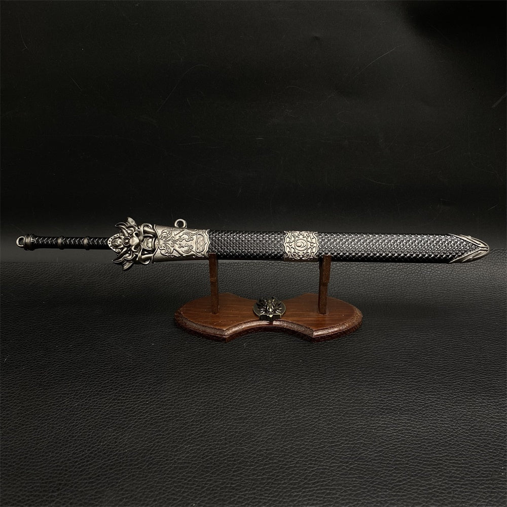 Cool Weapons Chinese Style Swords Metal Tiny Sword Replica 8 Options Kylin Sword & Stand - Tophatter Daily Deals