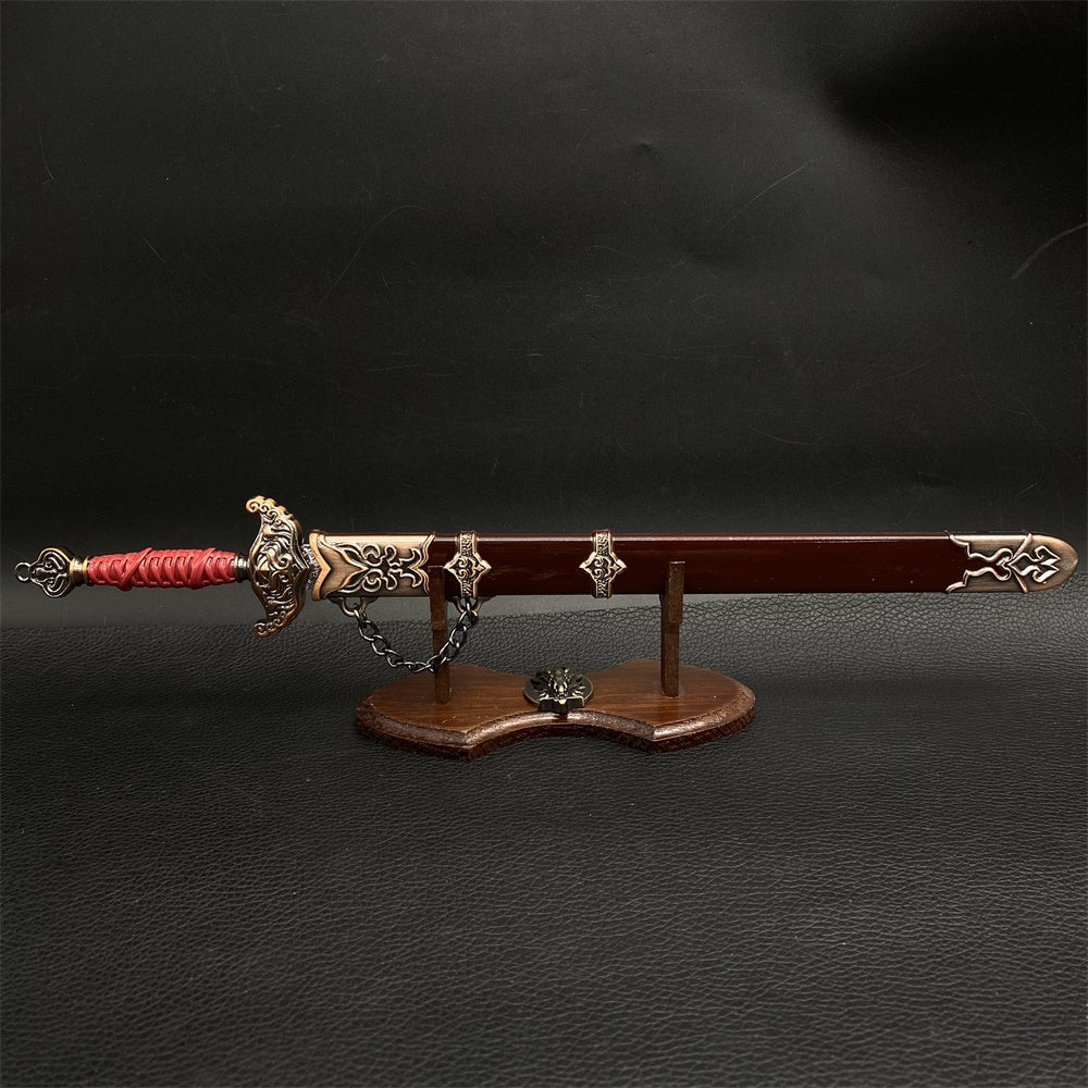 Cool Weapons Chinese Style Swords Metal Tiny Sword Replica 8 Options Gentleman's Sword & Stand - Tophatter Daily Deals
