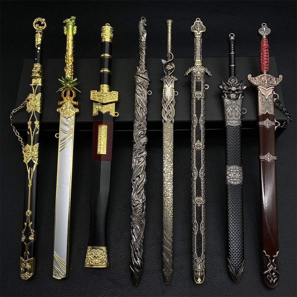 Cool Weapons Chinese Style Swords Metal Tiny Sword Replica 8 Options - Tophatter Daily Deals