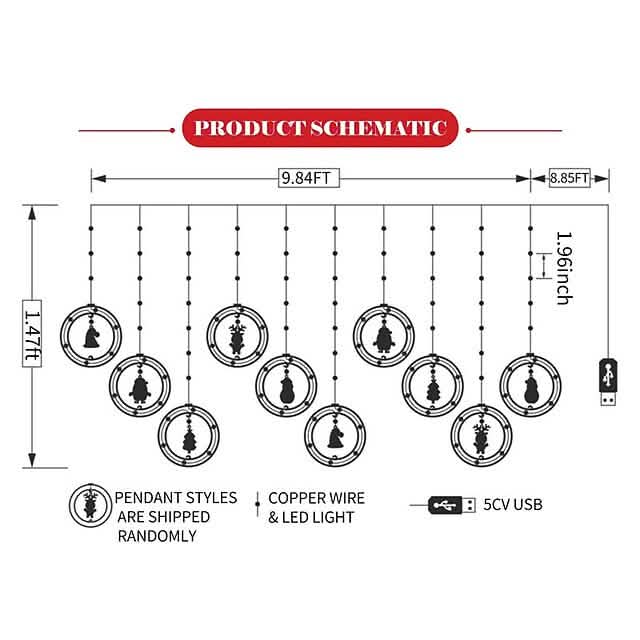 Chiristmas Lights LED Holiday Light Seasonal Decor - Tophatter Daily Deals