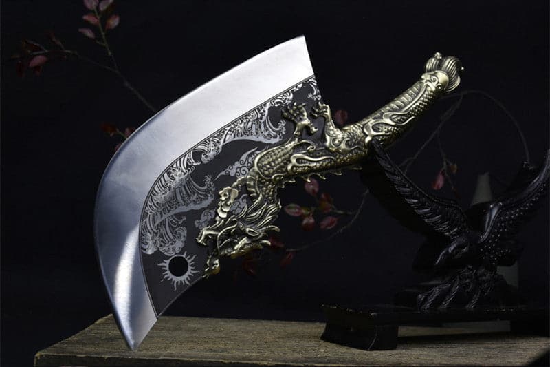 Chivalry Knife Bone Cutting Knife Green Dragon Full Brass Handle - Tophatter Daily Deals