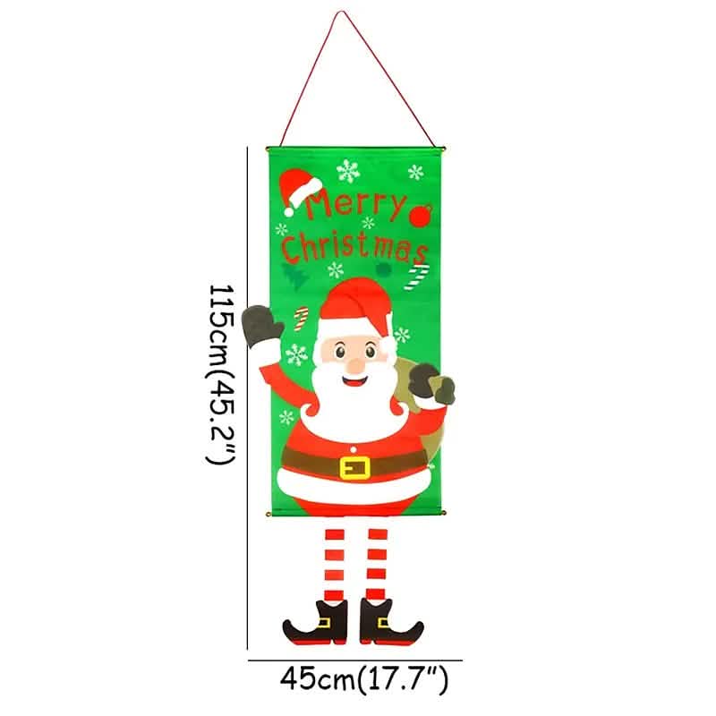 Christmas Door Hanging Flag Decor Seasonal Decor - Tophatter Daily Deals