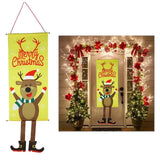 Christmas Door Hanging Flag Decor Elk Seasonal Decor - Tophatter Daily Deals
