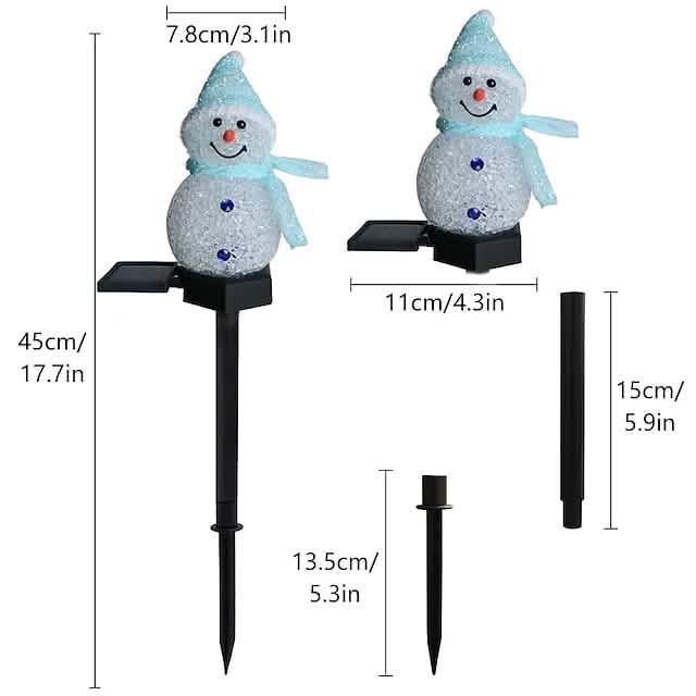 Christmas Snowman Light Solar Seasonal Decor - Tophatter Daily Deals