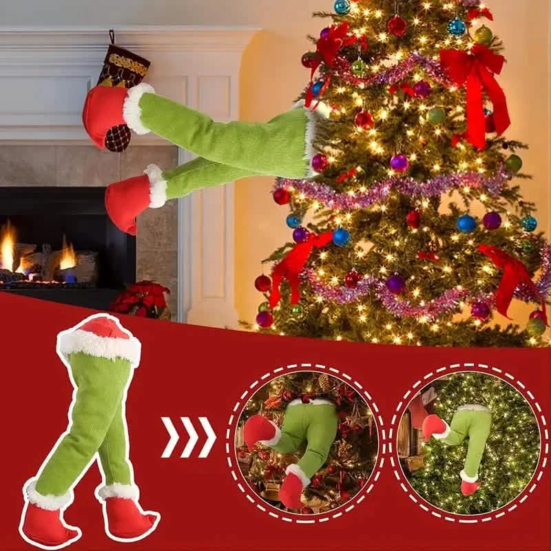 Christmas Thief Stole Burlap Pose Seasonal Decor - Tophatter Daily Deals