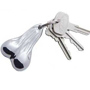 Chrome Balls Motorcycle Biker Key Chain Funny Scrotum Nut Sack Key Chain - Tophatter Daily Deals