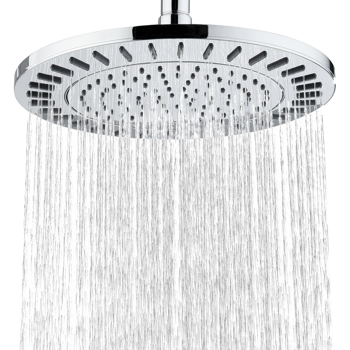 Bright Showers Waterfall Shower Head with Adjustable Angle and Anti-clogging Silicone Nozzles,9 inch Chrome Home Improvement - Tophatter Daily Deals