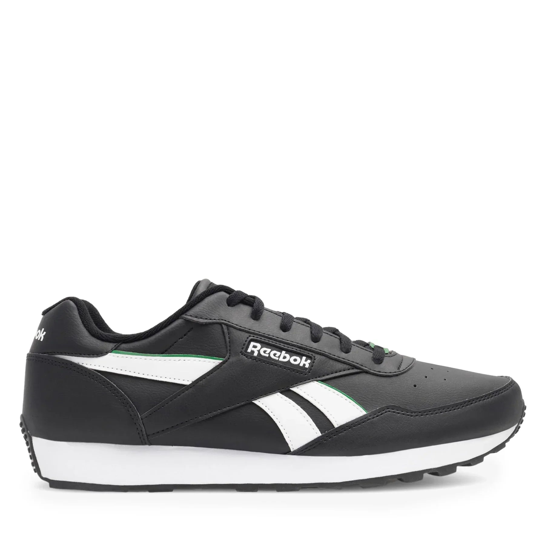 Reebok Men's Rewind Run Shoes - Cblack/Glegrn/Ftwwht Cblack Glegrn Ftwwht Footwear - Tophatter Daily Deals