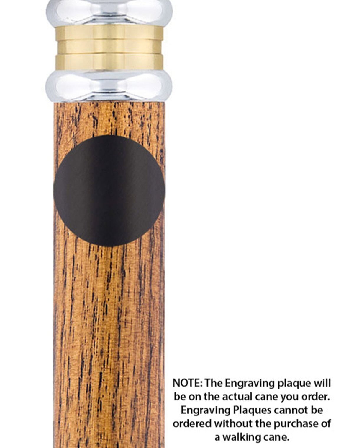 Custom Cane Engraving: Circle in Black Anodized Aluminum Walking Cane Engraving - Tophatter Daily Deals