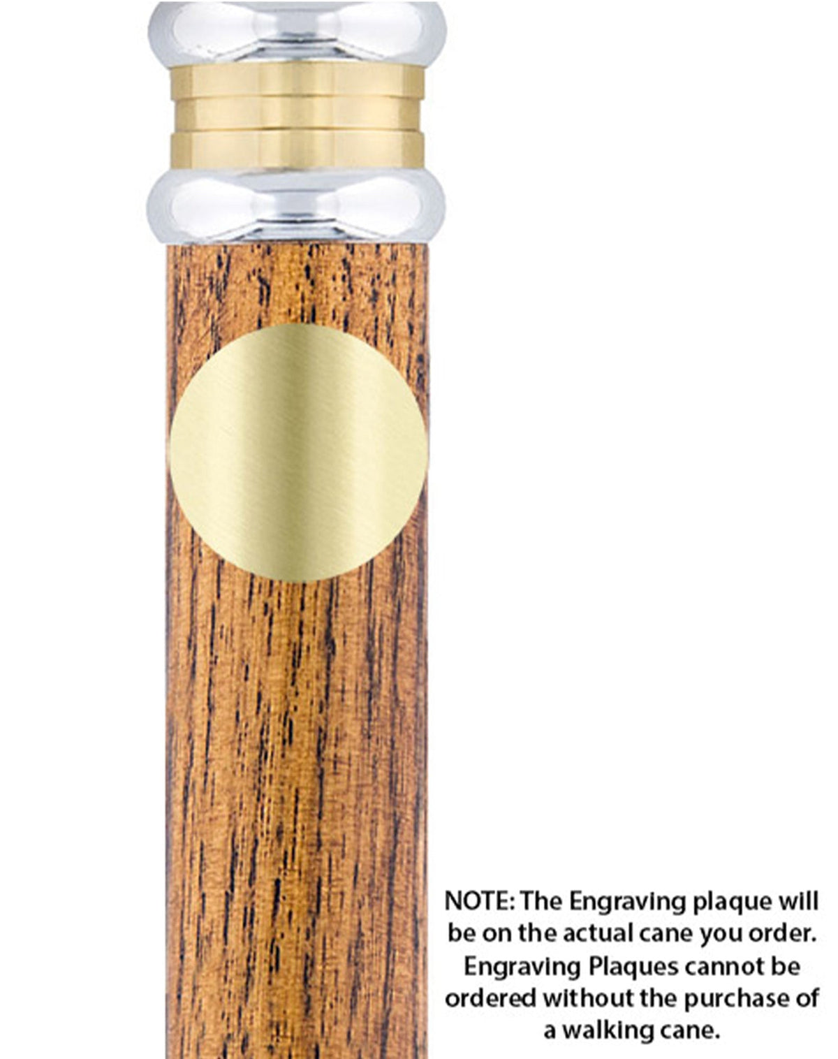 Custom Engraving on Brass Circle: Make Your Cane Unique Walking Cane Engraving - Tophatter Daily Deals