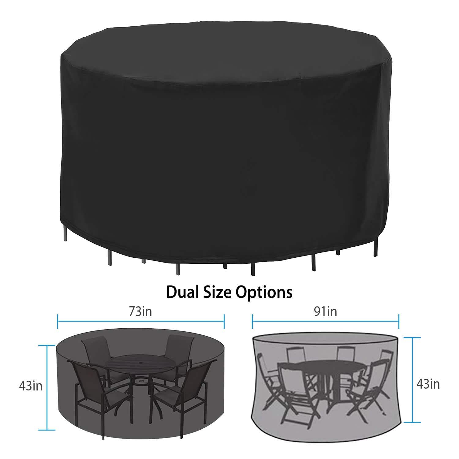 Circular Table Cover Outdoor Furniture Protector Garden & Patio - Tophatter Daily Deals