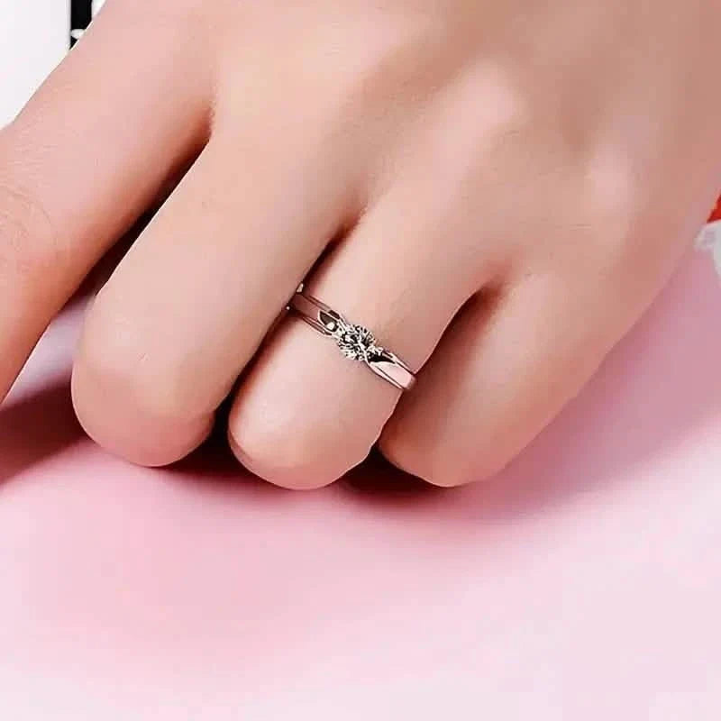 Classic 4-prong Set Round Zirconia Ring For Women Rings - Tophatter Daily Deals