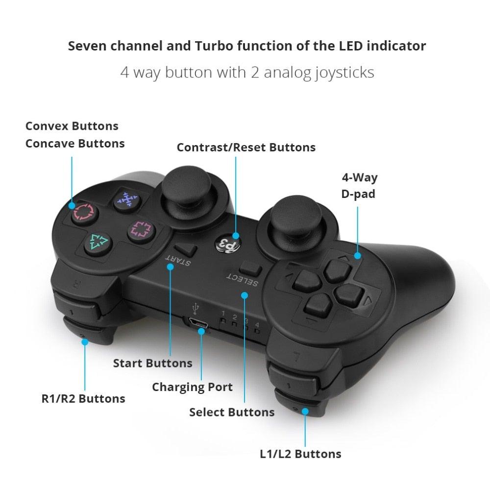 Classic Blue Bluetooth Wireless Joystick Gamepad Controller Compatible With PC Monitor Laptop Video Games & Consoles - Tophatter Daily Deals