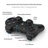 Classic Blue Bluetooth Wireless Joystick Gamepad Controller Compatible With PC Monitor Laptop Video Games & Consoles - Tophatter Daily Deals