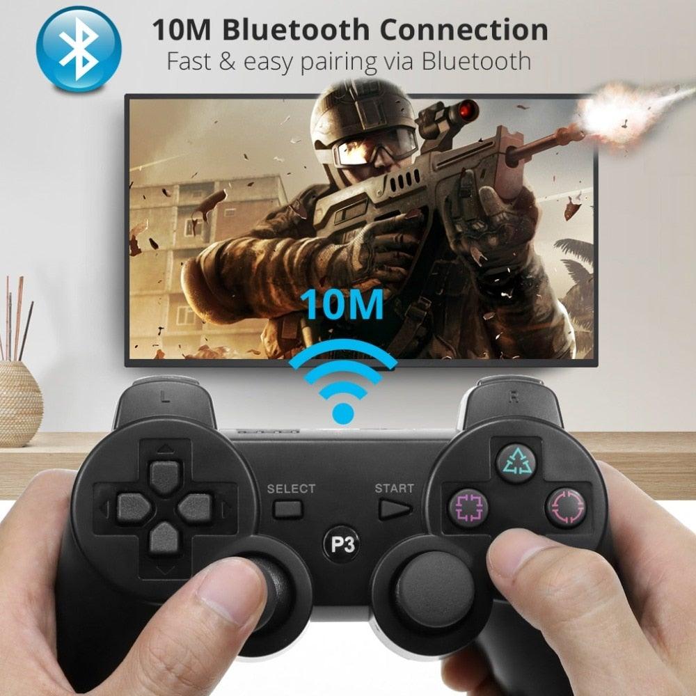Classic Blue Bluetooth Wireless Joystick Gamepad Controller Compatible With PC Monitor Laptop Video Games & Consoles - Tophatter Daily Deals