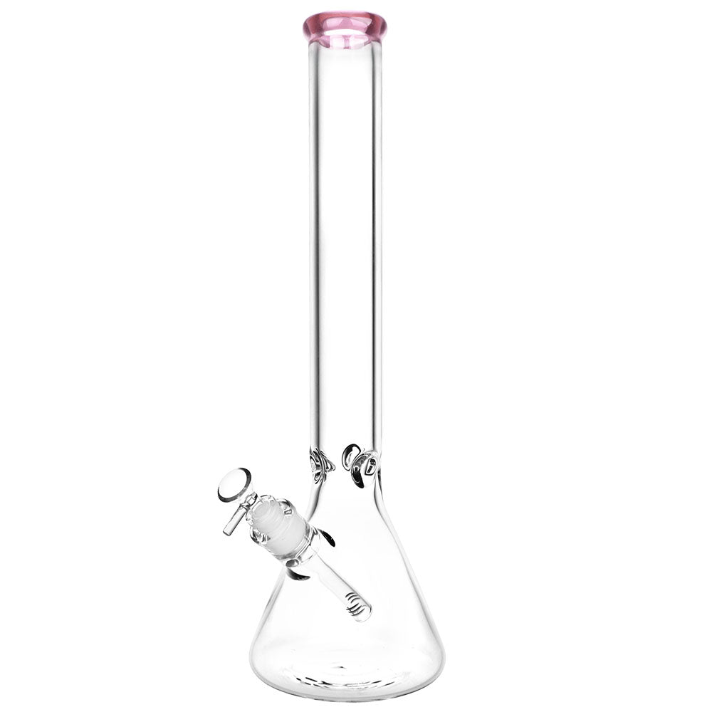 Classic Glass Beaker Bong Extra Large Transparent Pink Glass Bongs - Tophatter Daily Deals