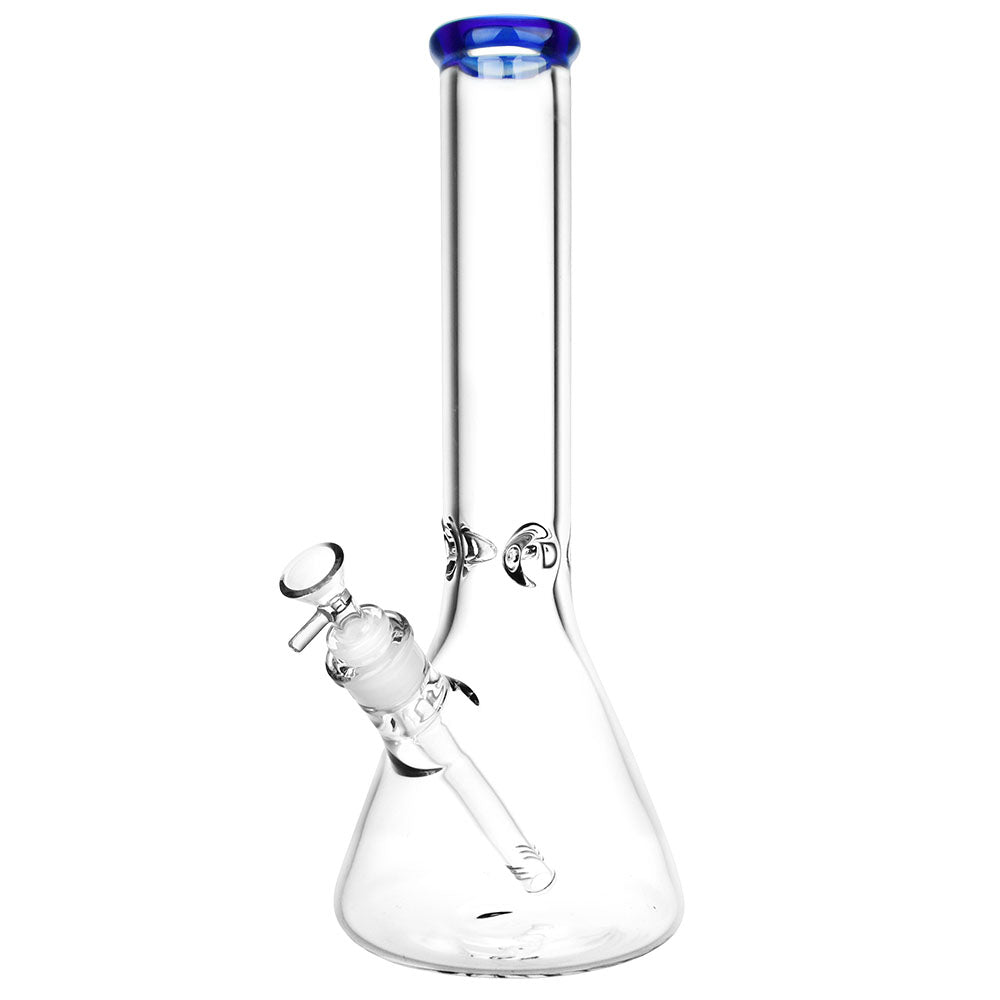 Classic Glass Beaker Bong Large Transparent Blue Glass Bongs - Tophatter Daily Deals