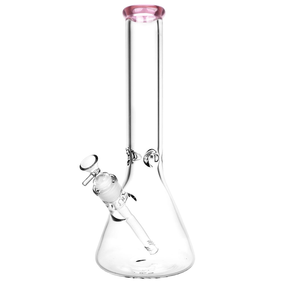 Classic Glass Beaker Bong Large Transparent Pink Glass Bongs - Tophatter Daily Deals