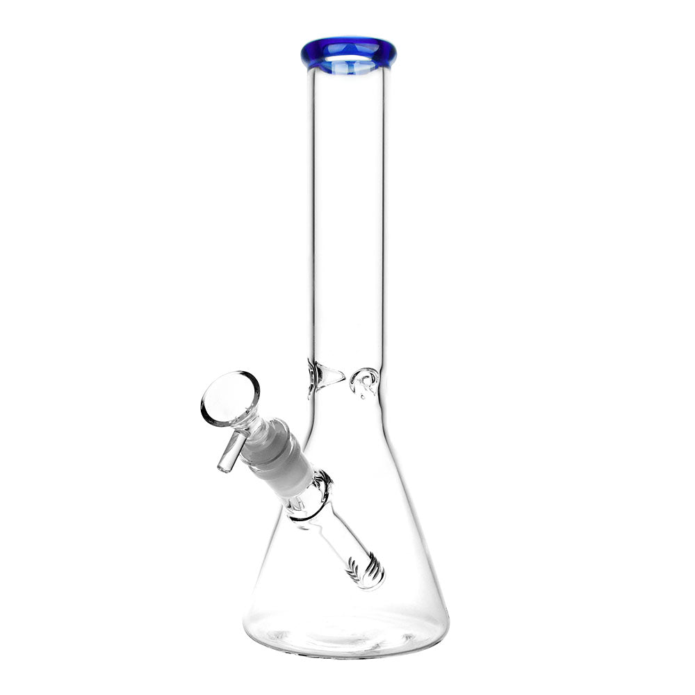 Classic Glass Beaker Bong Medium Transparent Blue Glass Bongs - Tophatter Daily Deals