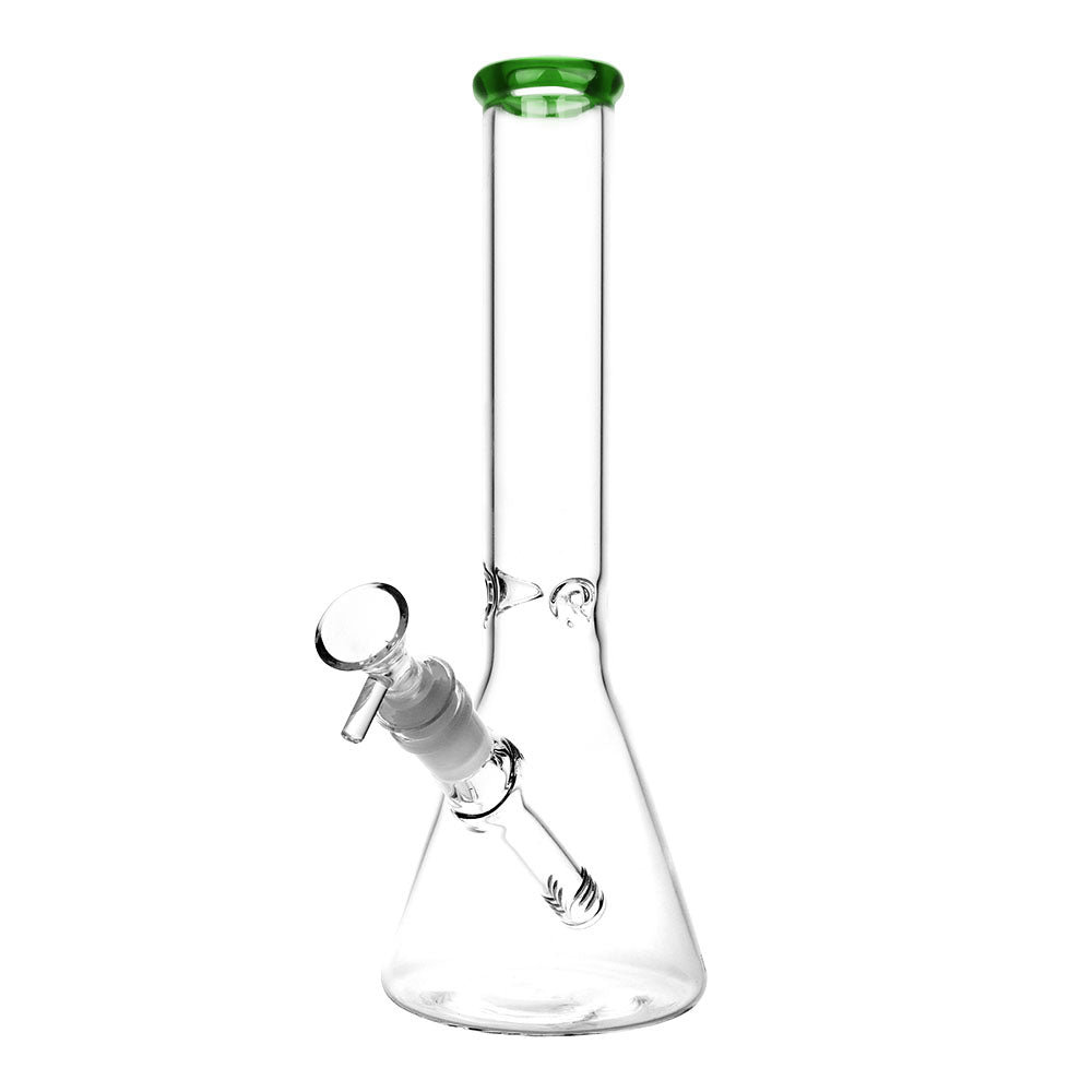 Classic Glass Beaker Bong Medium Transparent Green Glass Bongs - Tophatter Daily Deals