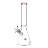 Classic Glass Beaker Bong Medium Transparent Pink Glass Bongs - Tophatter Daily Deals