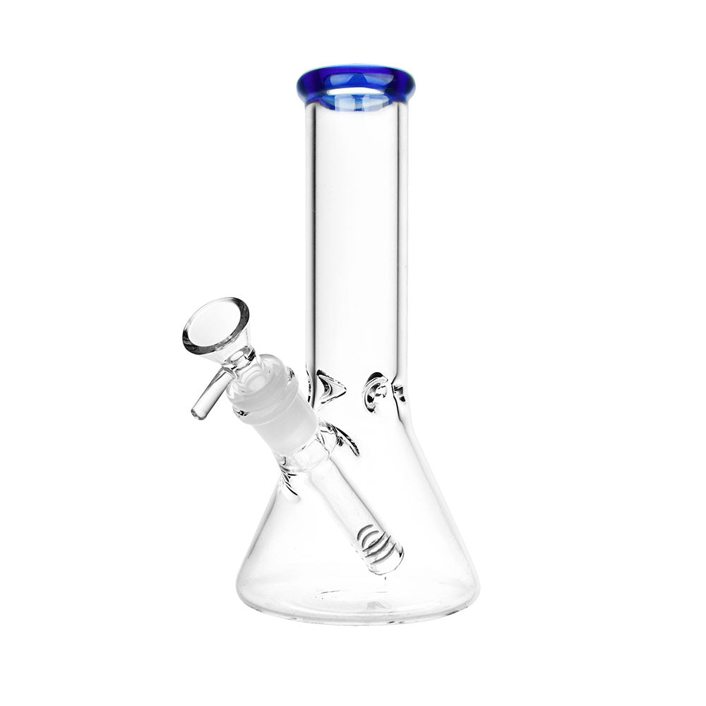 Classic Glass Beaker Bong Small Transparent Blue Glass Bongs - Tophatter Daily Deals