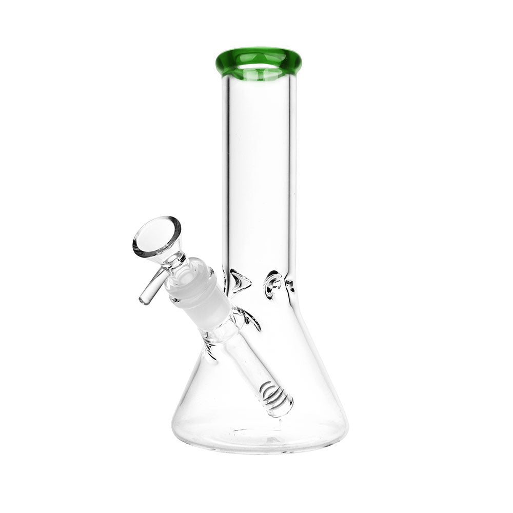 Classic Glass Beaker Bong Small Transparent Green Glass Bongs - Tophatter Daily Deals