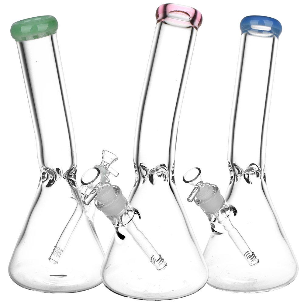 Classic Glass Bent Neck Beaker Bong Large Bongs - Tophatter Daily Deals