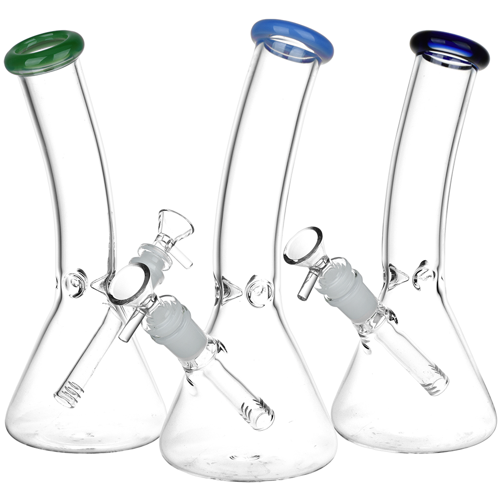 Classic Glass Bent Neck Beaker Bong Medium Bongs - Tophatter Daily Deals