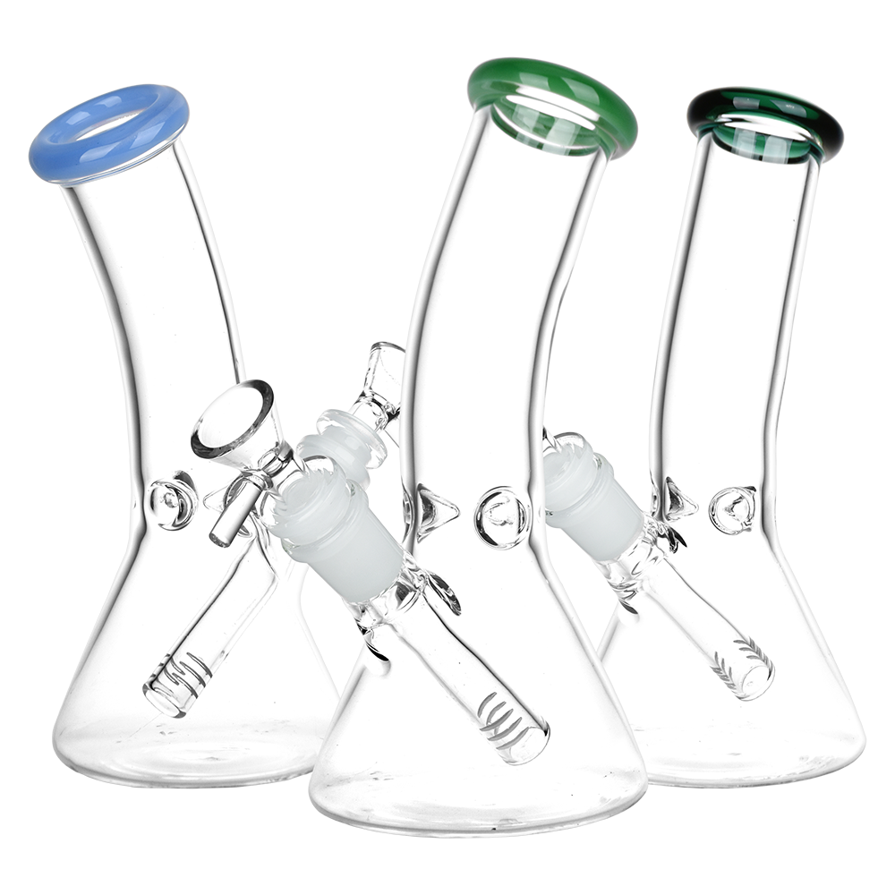 Classic Glass Bent Neck Beaker Bong Small Bongs - Tophatter Daily Deals