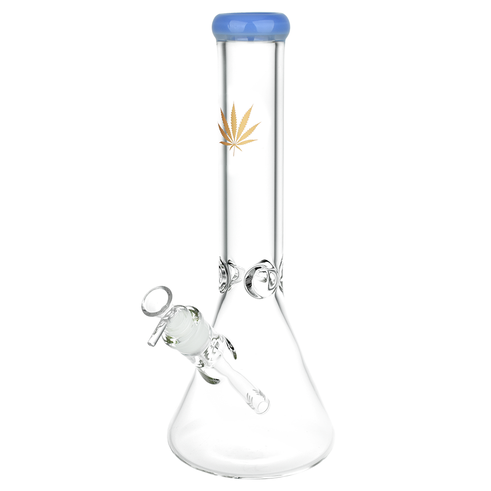 Classic Glass Gold Leaf Beaker Bong Bongs - Tophatter Daily Deals