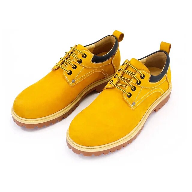 Classic Men's Waterproof Nubuck Chukka Hiking Boots Yellow Men Shoes - Tophatter Daily Deals