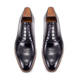 Handmade Classic Wingtip Oxfords Brogue Shoes Men Shoes - Tophatter Daily Deals