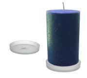 SDP-Round Clear Glass Plate Candle Holder Security - Tophatter Daily Deals