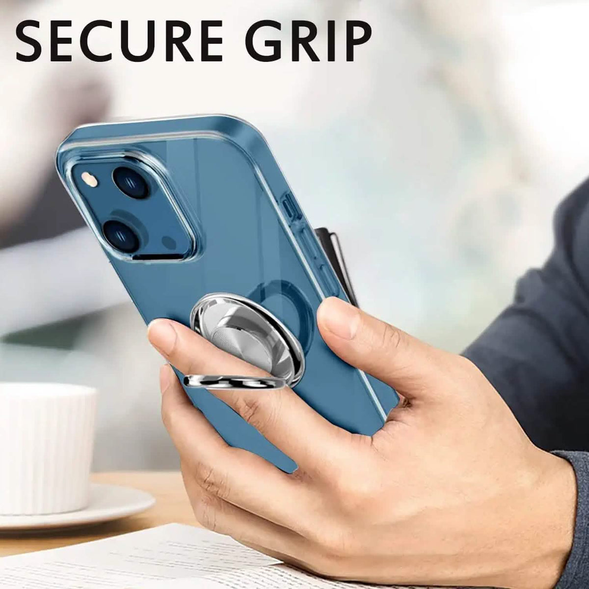 Clear Phone Case iPhone 14 Transparent Anti-Scratch with Ring Kickstand Phone Cases - Tophatter Daily Deals