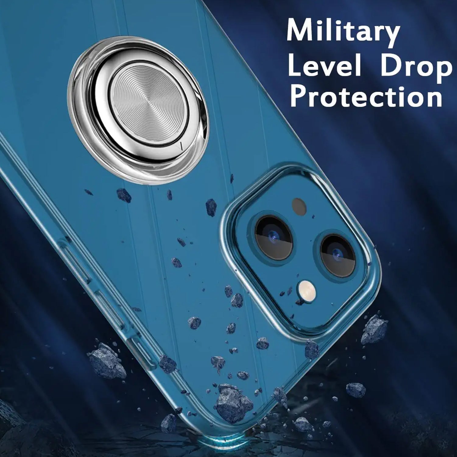 Clear Phone Case iPhone 14 Transparent Anti-Scratch with Ring Kickstand iPhone Case - Tophatter Daily Deals