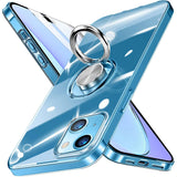 Clear Phone Case iPhone 14 Transparent Anti-Scratch with Ring Kickstand iPhone Case - Tophatter Daily Deals