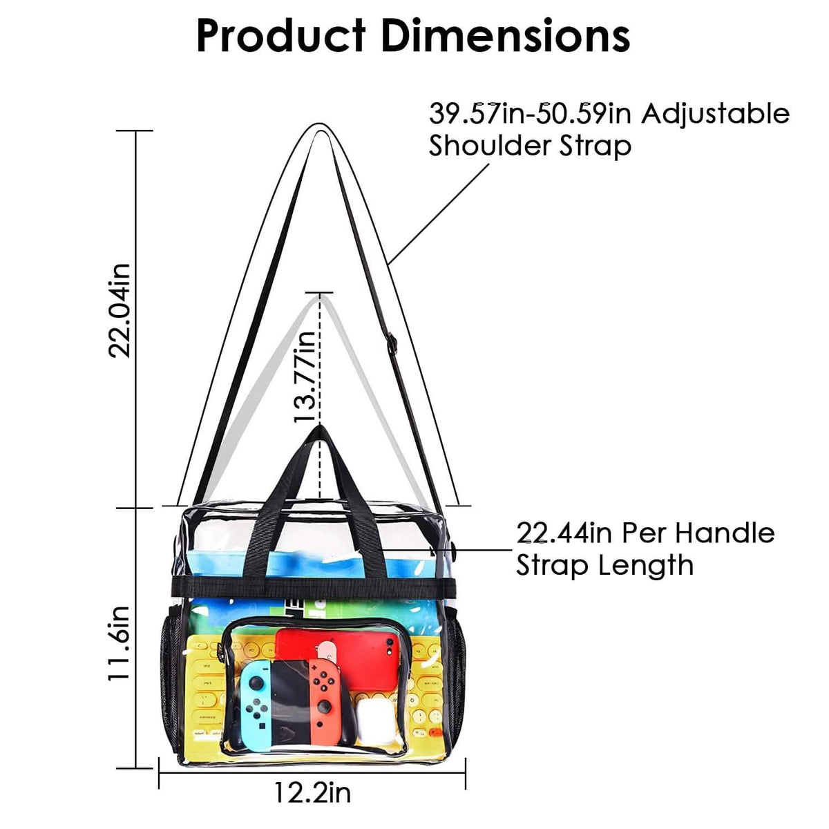 Clear Transparent Shoulder Bag Stadium Approved Handbags & Wallets - Tophatter Daily Deals