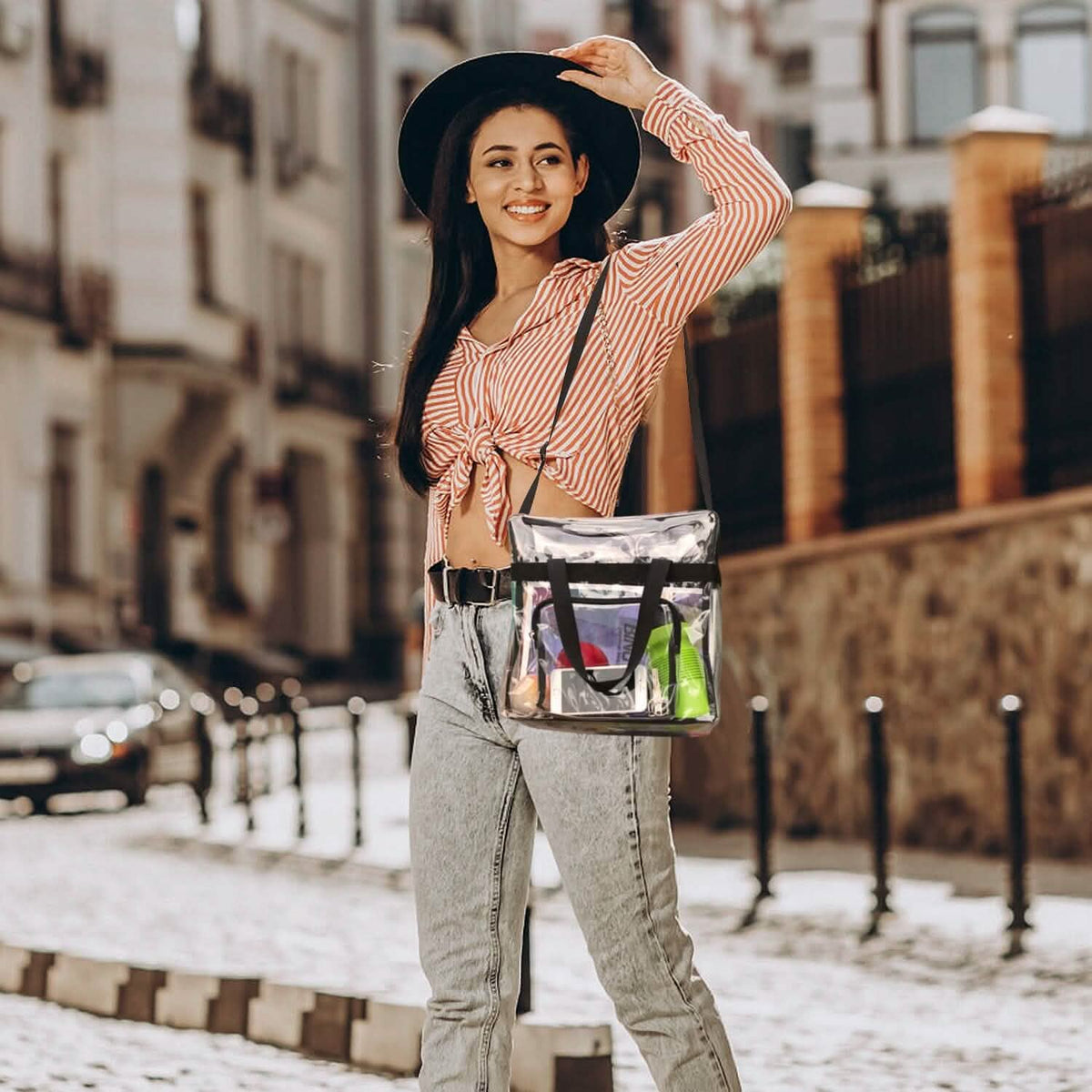 Clear Transparent Shoulder Bag Stadium Approved Handbags & Wallets - Tophatter Daily Deals