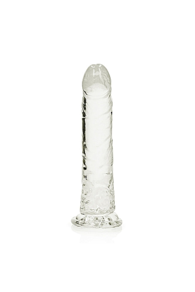 Shots Toys - RealRock - 8" Slim Realistic Dildo with Suction Cup - Clear Sex Toy - Tophatter Daily Deals