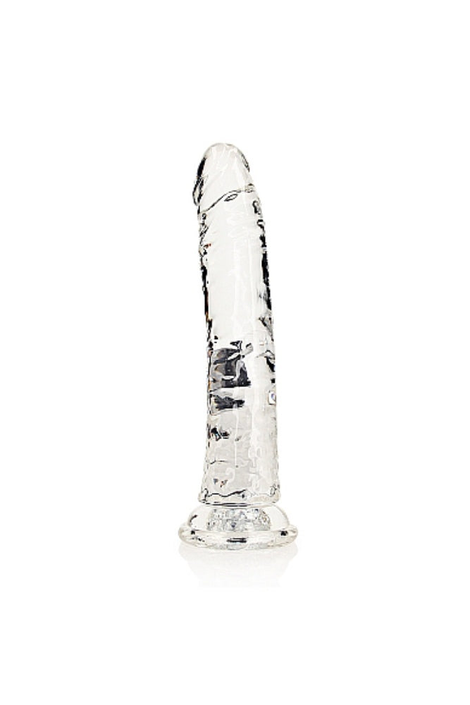 Shots Toys - RealRock - 8" Slim Realistic Dildo with Suction Cup - Clear Sex Toy - Tophatter Daily Deals