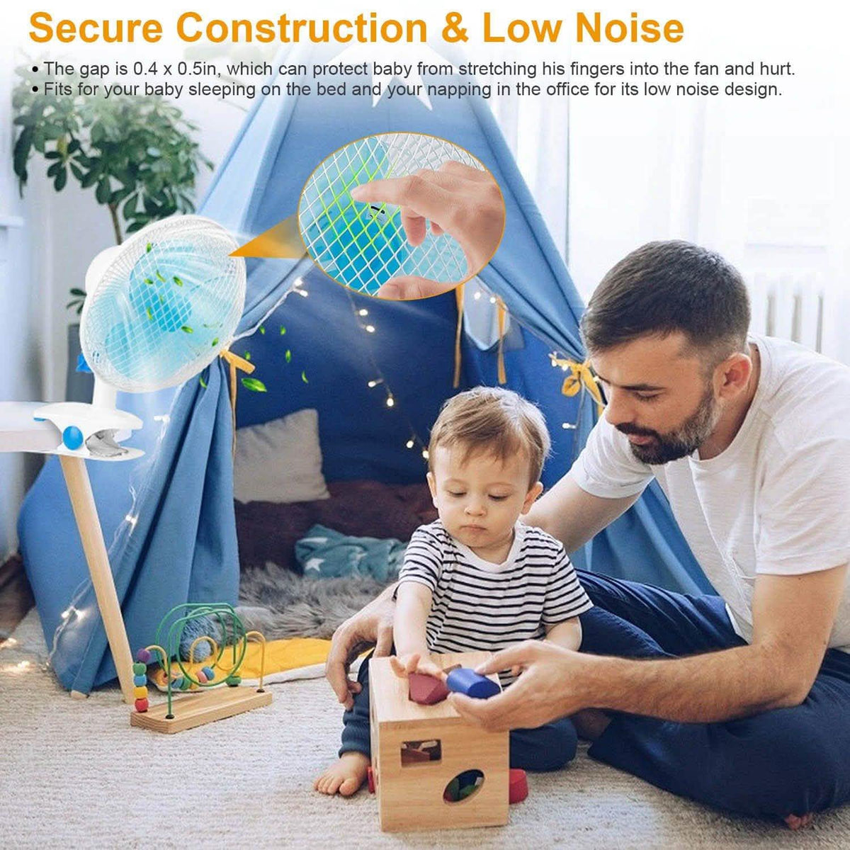 Clip-On 2 Speeds Quiet Clamp Fan Household Appliances - Tophatter Daily Deals
