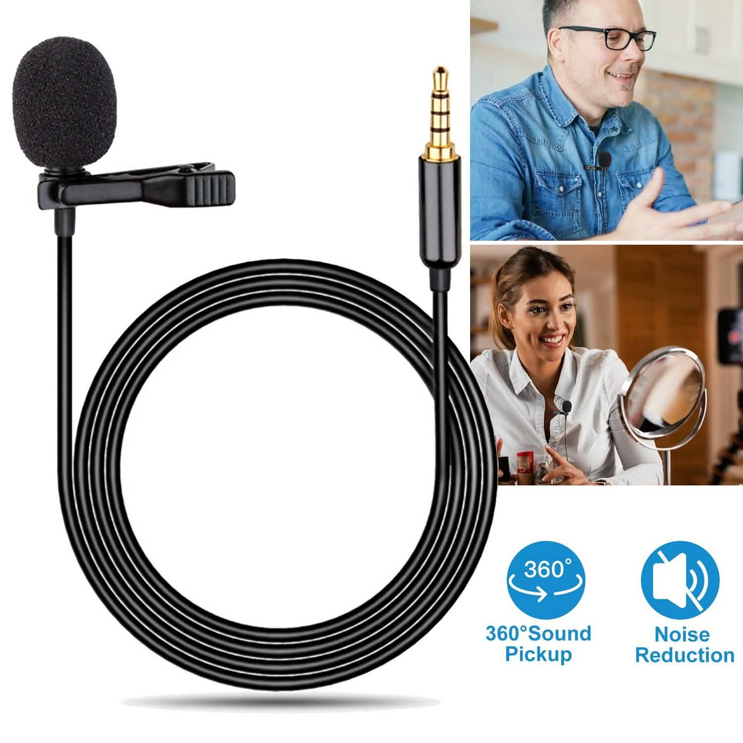 Clip On Microphone Hands Free Lavalier Lapel Mic Audio Accessories - Tophatter Daily Deals