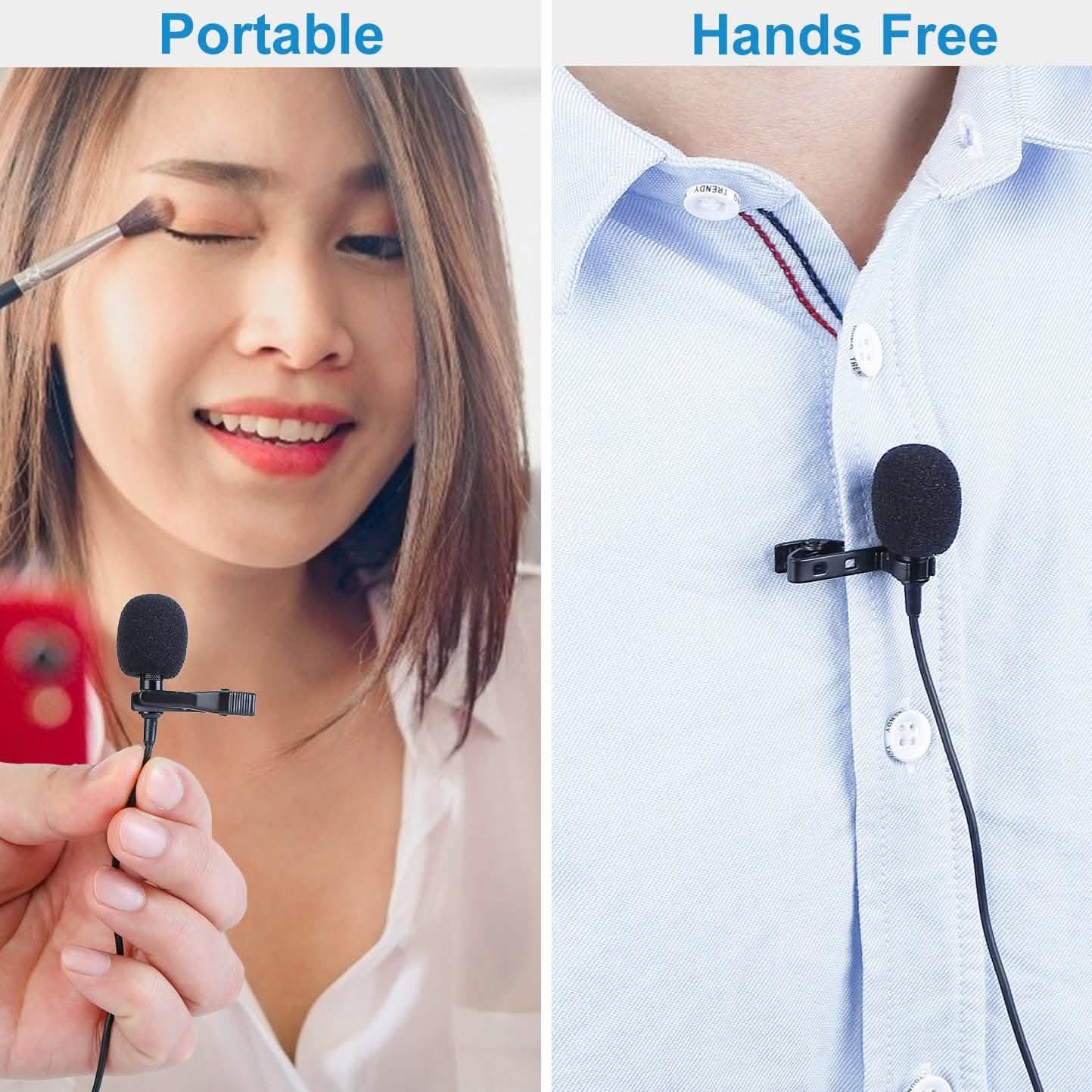 Clip On Microphone Hands Free Lavalier Lapel Mic Audio Accessories - Tophatter Daily Deals