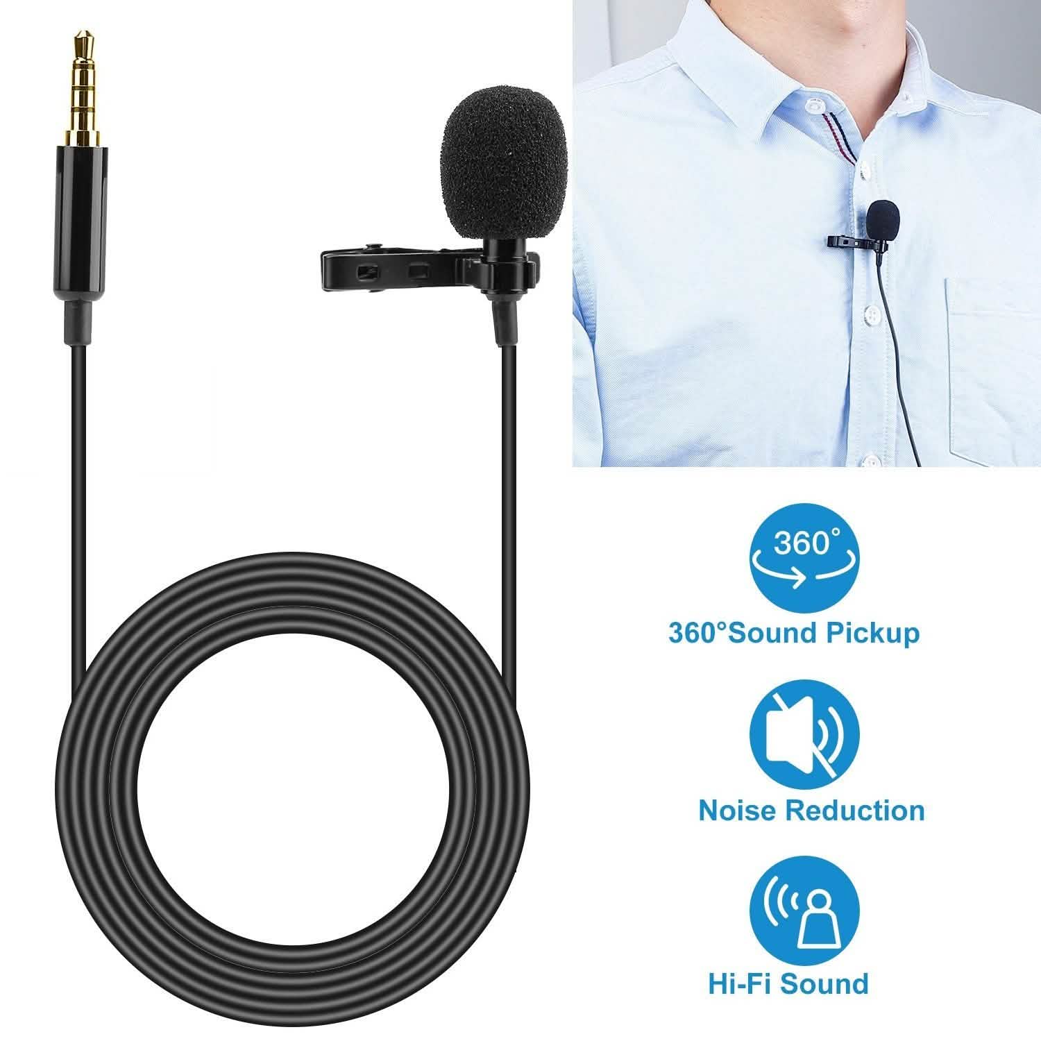 Clip On Microphone Hands Free Lavalier Lapel Mic Audio Accessories - Tophatter Daily Deals